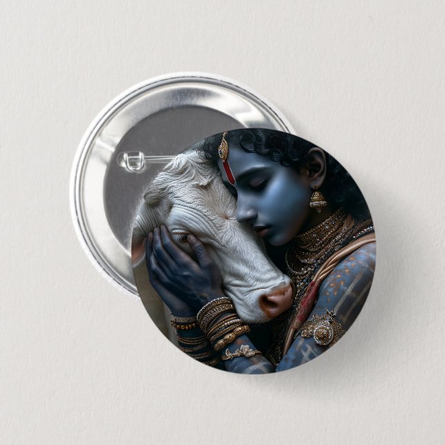 Krishna & Kuhliebe Button (Vorne & Hinten)