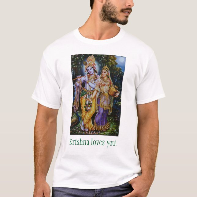 Krishna Lieben Sie! T-Shirt (Vorderseite)