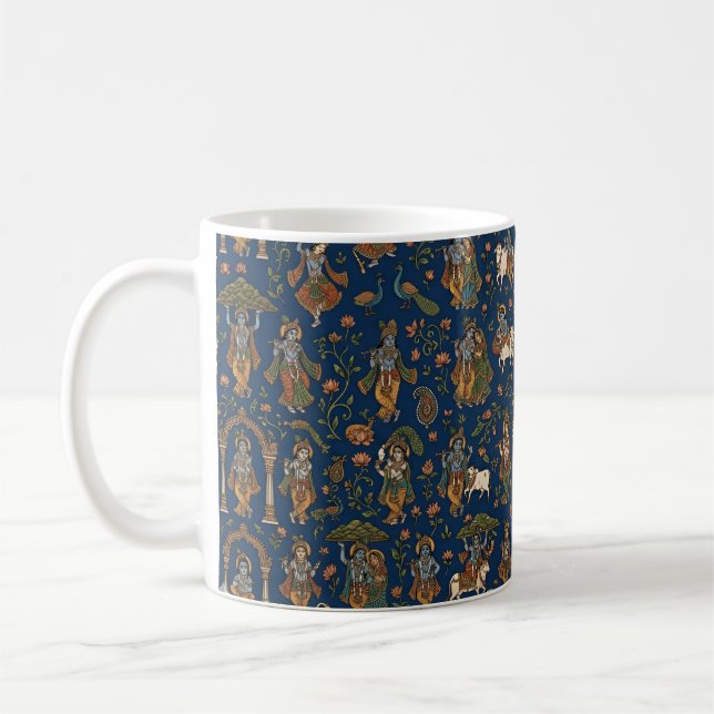 Krishna-Muster Kaffeetasse (Links)