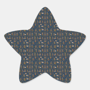 Krishna-Muster Stern-Aufkleber