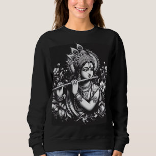 Krishna Schwarz und Weiß Sweatshirt