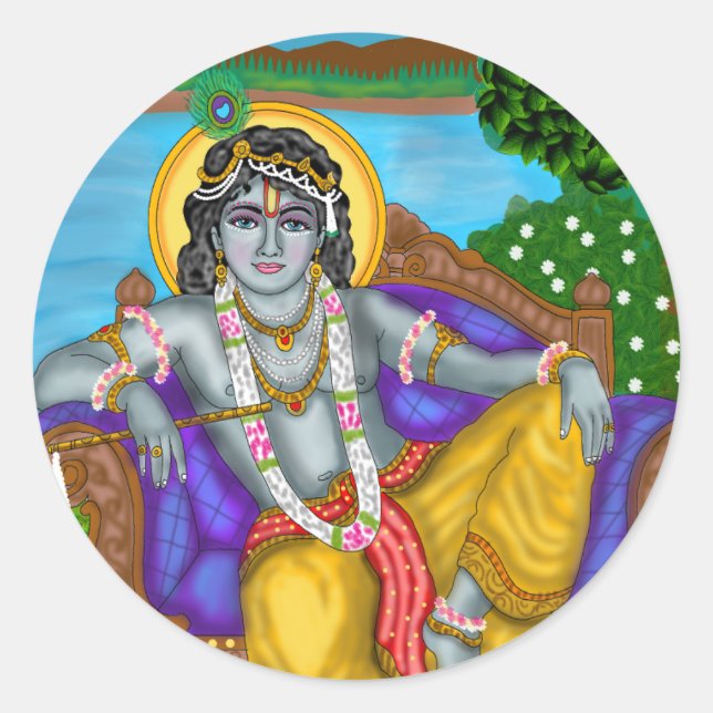 Krishna Sticker (Vorderseite)