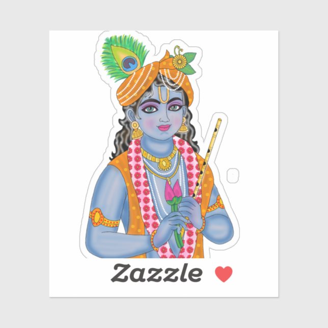 Krishna Stickers Aufkleber (Blatt)