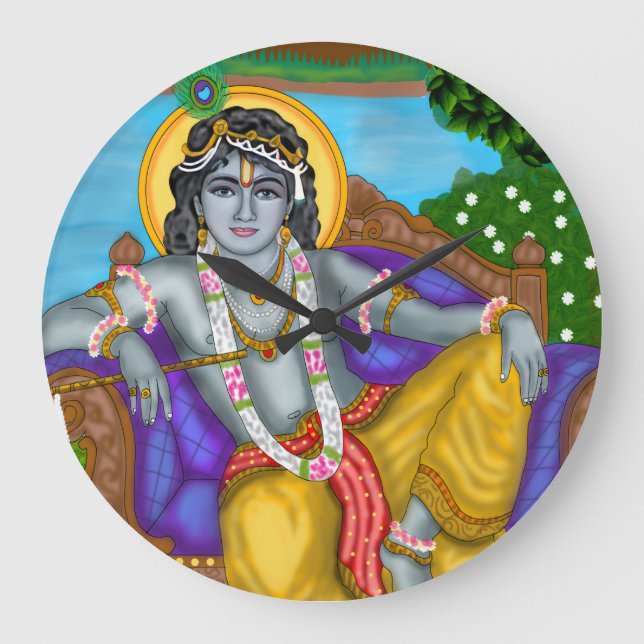Krishna-Uhr Große Wanduhr (Vorderseite)