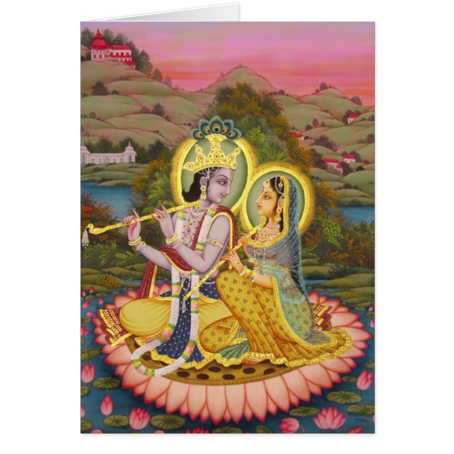 Krishna und Radha auf Lotos (Vorne)