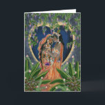 Krishna und Radha Karte<br><div class="desc">Krishna und Radha im Paradies. Diese leere Grußkarte ist für Ihre persönliche Nachricht von Liebe gewartet!</div>