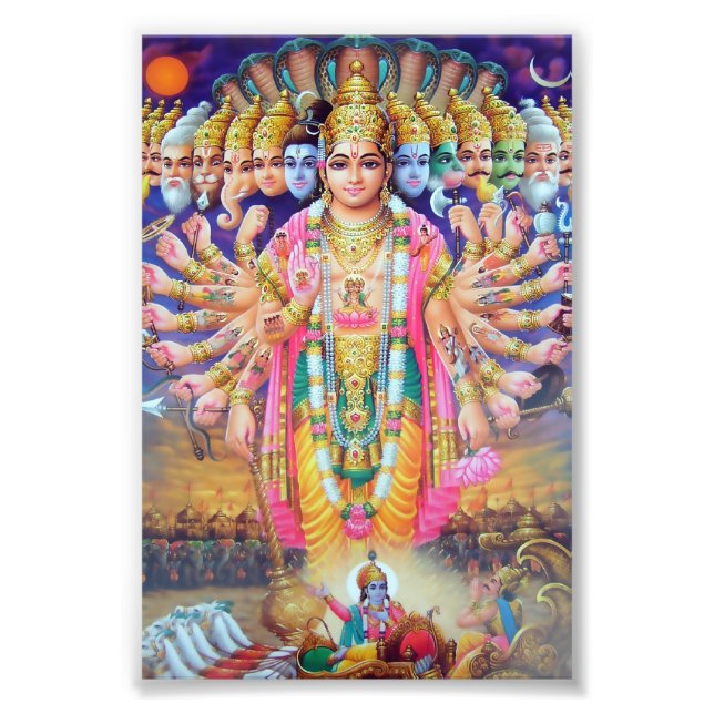 Krishna Vishvarupa Print (4" x 6") Fotodruck (Vorne)