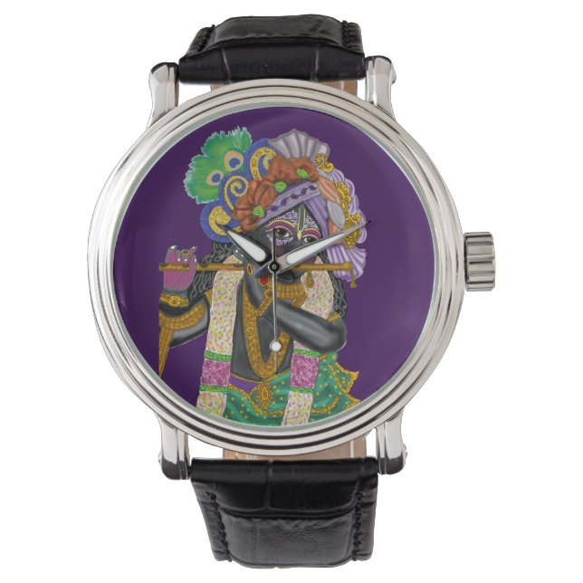 Krishna Wall Clock Armbanduhr (Vorderseite)