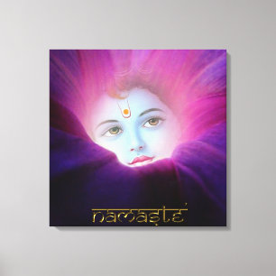 Krishna Winden-Namaste ausgedehnter LeinwandPri Leinwanddruck