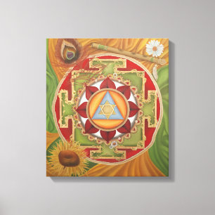 Krishna Yantra Druck Leinwanddruck