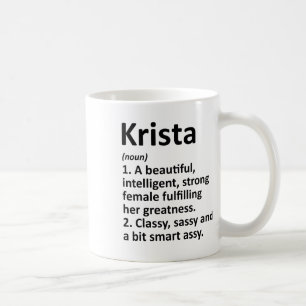 Krista Definition Personalisierter Name Lustiger W Kaffeetasse