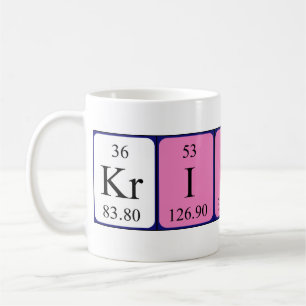 Kristal Namen-Tasse periodischer Tabelle Kaffeetasse