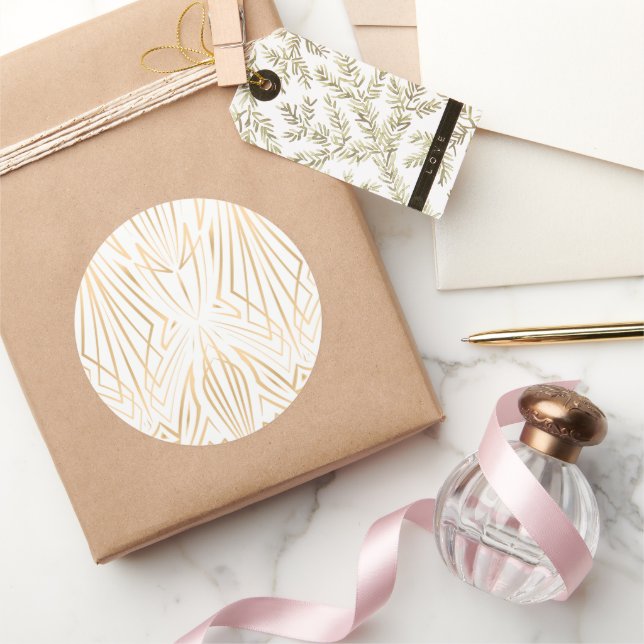 Kristall 7 runder aufkleber (Schenken)