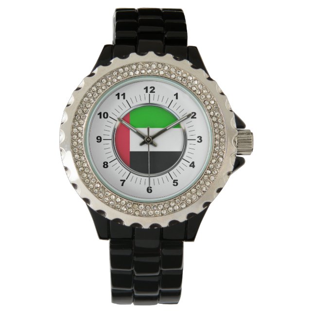 Kristall Black Watch: Frauenemirat Armbanduhr (Vorderseite)