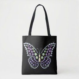 Kristall Butterfly Design Totbeutel Tasche