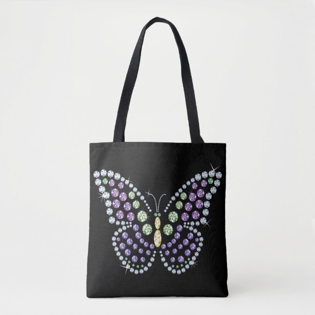 Kristall Butterfly Design Totbeutel Tasche (Vorderseite)
