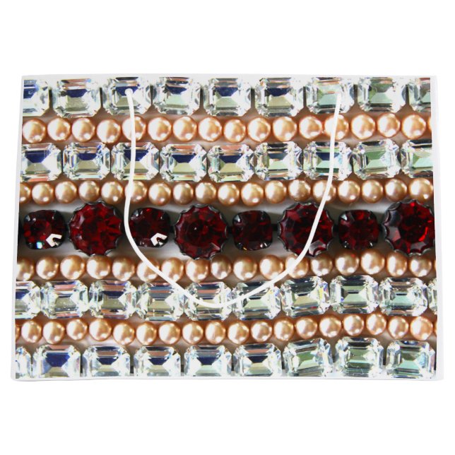 Kristall, Diamanten, Schmuck, Perlen Große Geschenktüte (Vorderseite)