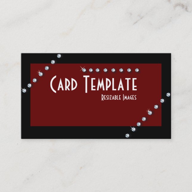 Kristall Diamond Business Card Design Visitenkarte (Vorderseite)