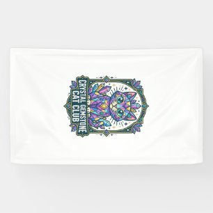 Kristall-Edelstein-Katze Katzen-Mama-Geschenkidee  Banner