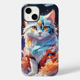 Kristall-Fantasie-Katzen-Kunstwerk Case-Mate iPhone 14 Hülle