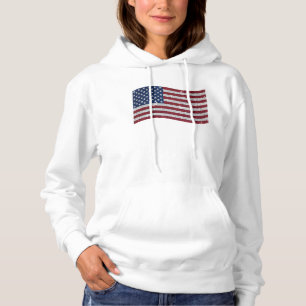 Kristall - Illustration der US-Flagge - Patriotik Hoodie