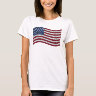 Kristall - Illustration der US-Flagge - Patriotik T-Shirt