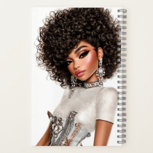 Kristall-Korsett-Glamour-Girl-Spiralblock Notizbuch