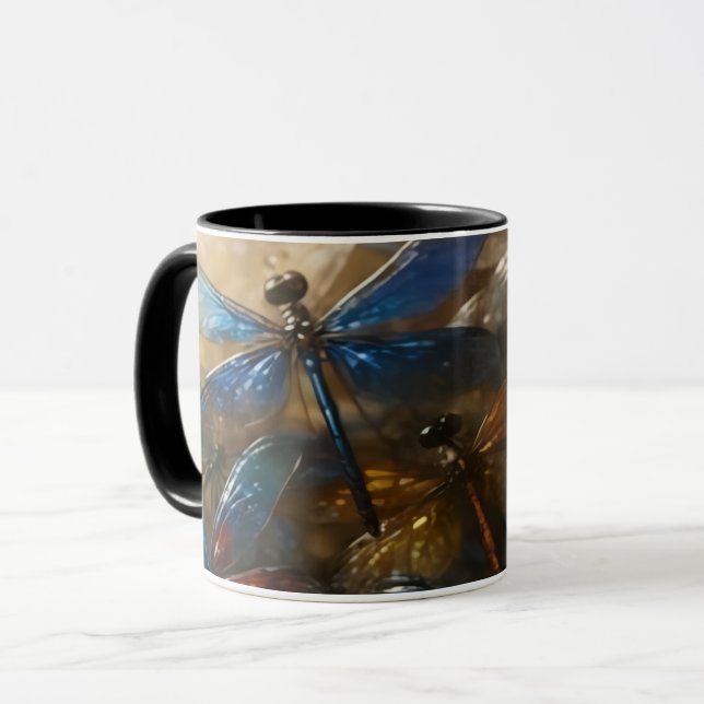 Kristall Libellen Tasse (Vorderseite Links)