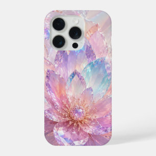 Kristall-Lotus-Pastell-Handyhülle iPhone 15 Pro Hülle
