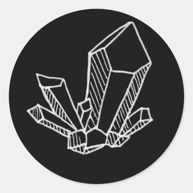 Kristall Runder Aufkleber (Vorderseite)