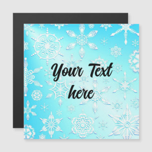 Kristall-Schneeflocken-Muster Magnetkarte