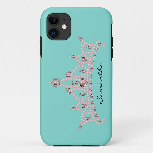 Kristall Tiara iPhone 5 Case-Mate Case (aqua) (Rückseite)