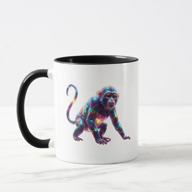 Kristallaffe-Kunst Tasse (Links)