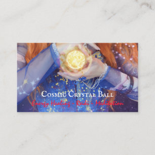 Kristallball Energie Heilung Reiki Future Teller Visitenkarte