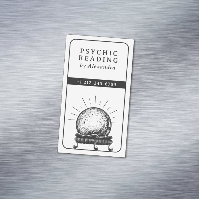 Kristallball Psychisches Medium Magnetische Visitenkarte (Beispiel)