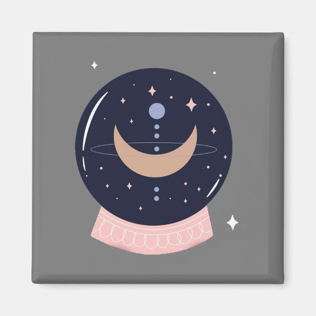 Kristallballpsychisch Magnet (Vorne)