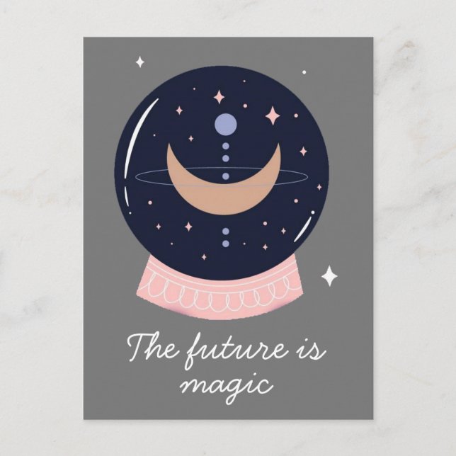 Kristallballpsychisch Postkarte (Vorderseite)