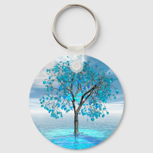Kristallblauer Baum-Anhänger Schlüsselanhänger