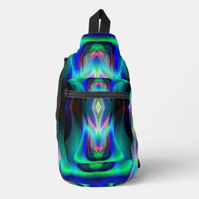 Kristallblaues Prism Crossbody Bag (Vorderseite)