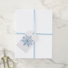 Kristallblaues Schneeflockendesign Geschenkanhänger