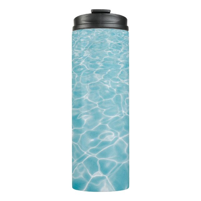 Kristallblaues Wasser Thermosbecher (Vorderseite)