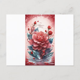 Kristallblüten der Liebe: Valentinstag Gruß C Postkarte