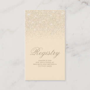 Kristallchampagne-Glitzer-Hochzeits-Register-Karte Begleitkarte