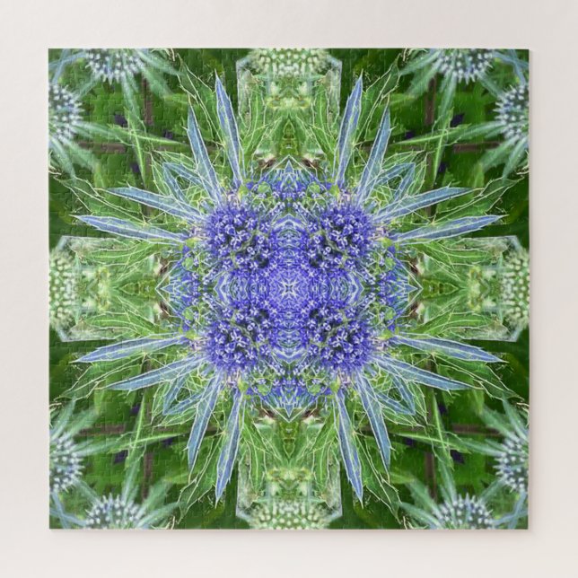 Kristalldistel-Blumenmuster (Vertikal)