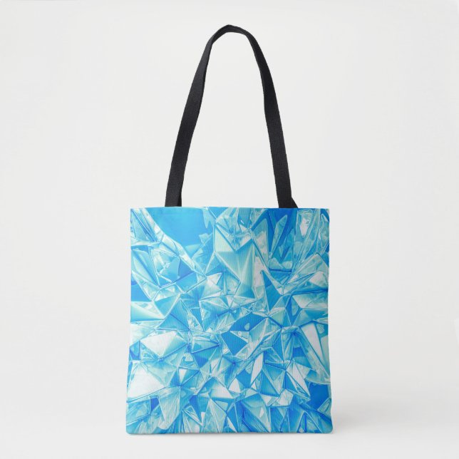 Kristalldreieck, 3D gerenderter Hintergrund. Tasche (Vorderseite)