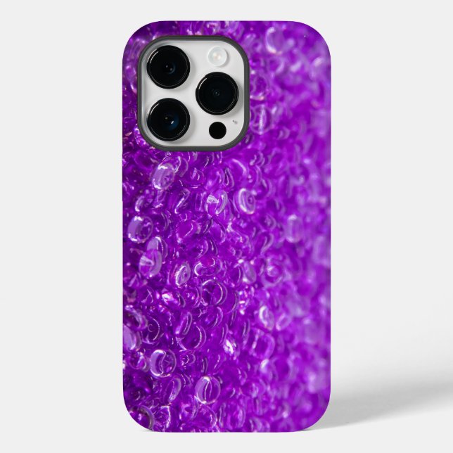 Kristalle aus lila Glitzer Case-Mate iPhone 14 Pro Hülle (Rückseite)