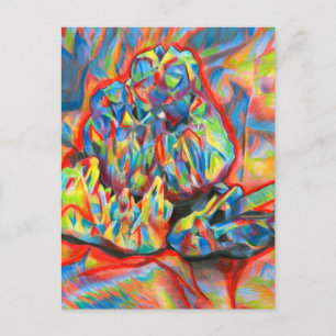 Kristallfarbene Bleistift abstrakt Zeichnend Kunst Postkarte
