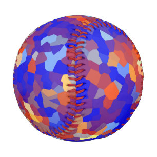 Kristallfarbenes Abstraktes Muster Baseball