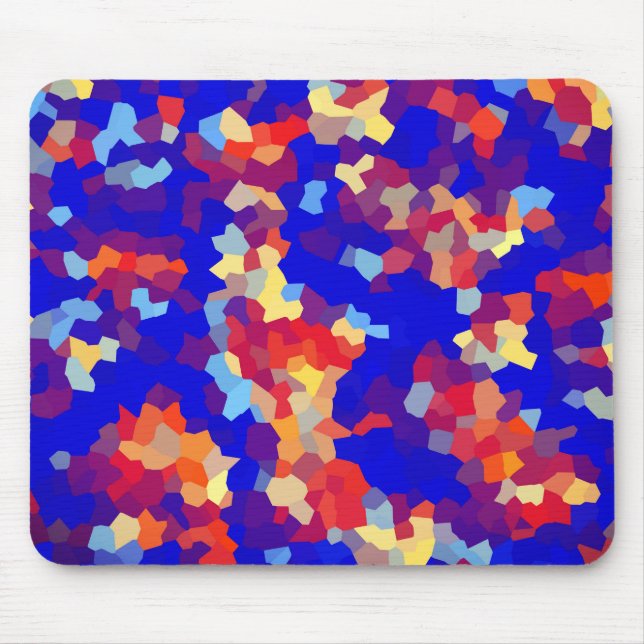 Kristallfarbenes Abstraktes Muster Mousepad (Vorne)