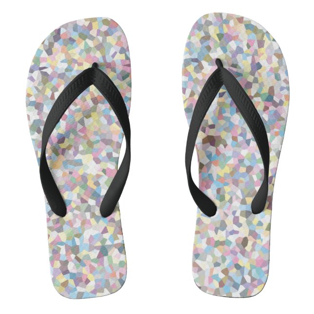 Kristallfarbenes Muster Flip Flops (Fußbett)